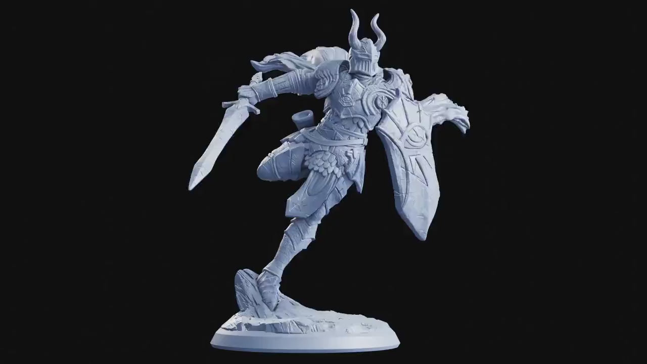 Figurine JDR Paladin 2 Flesh Of Gods Impression 3D
