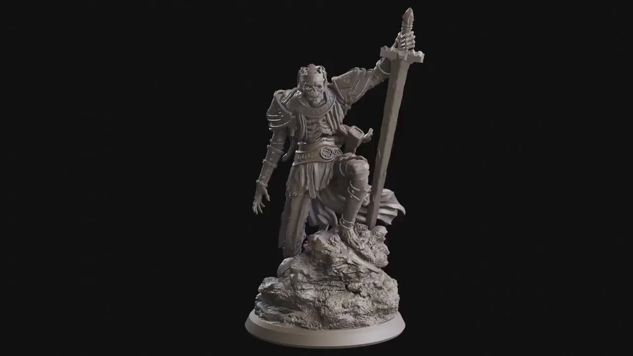 Figurine JDR Roi Zombie / Liche Flesh Of Gods Impression 3D