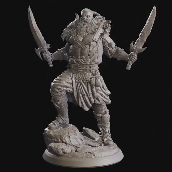 Figurine Barbare Bandit Viking Flesh Of gods Impression 3D