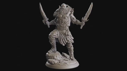 Figurine Barbare Bandit Viking Flesh Of gods Impression 3D