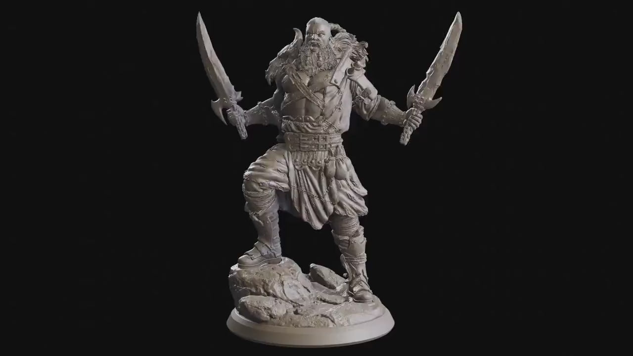 Figurine Barbare Bandit Viking Flesh Of gods Impression 3D