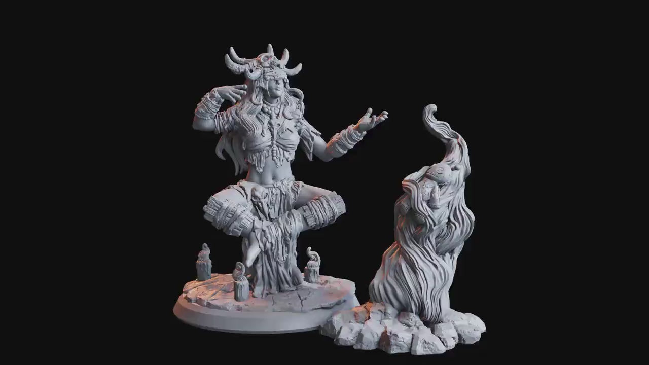 Figurine JDR Sorciere des Marais Flesh Of Gods Impression 3D