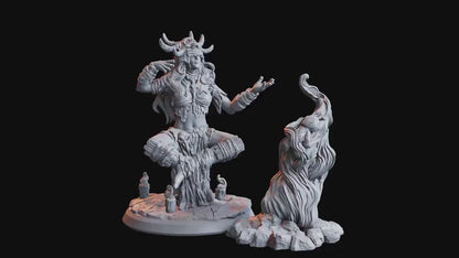 Figurine JDR Sorciere des Marais Flesh Of Gods Impression 3D