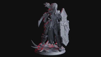 Figurine JDR Guerriere Humaine Numa Flesh Of Gods Impression 3D