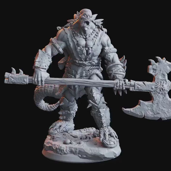 Figurine JDR Orc des Marais 02 Flesh Of Gods Impression 3D
