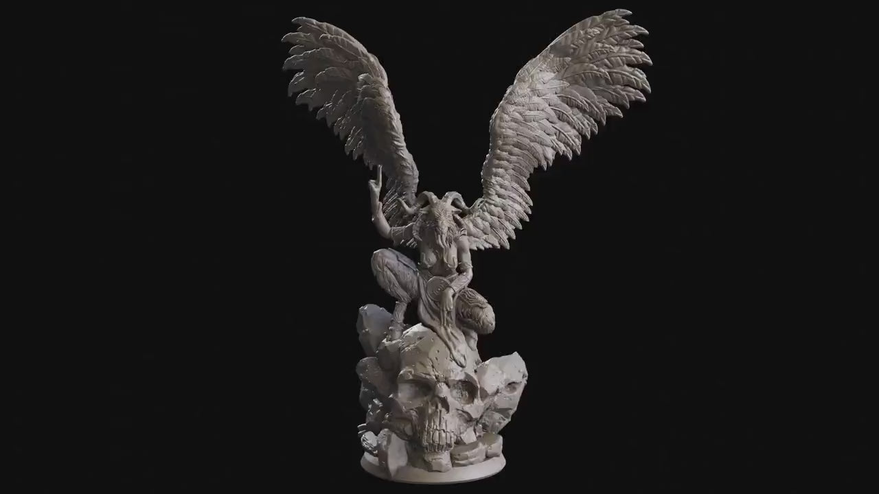 Figurine JDR Chevre sabbatique / baphomet 01 Flesh of Gods Impression 3D