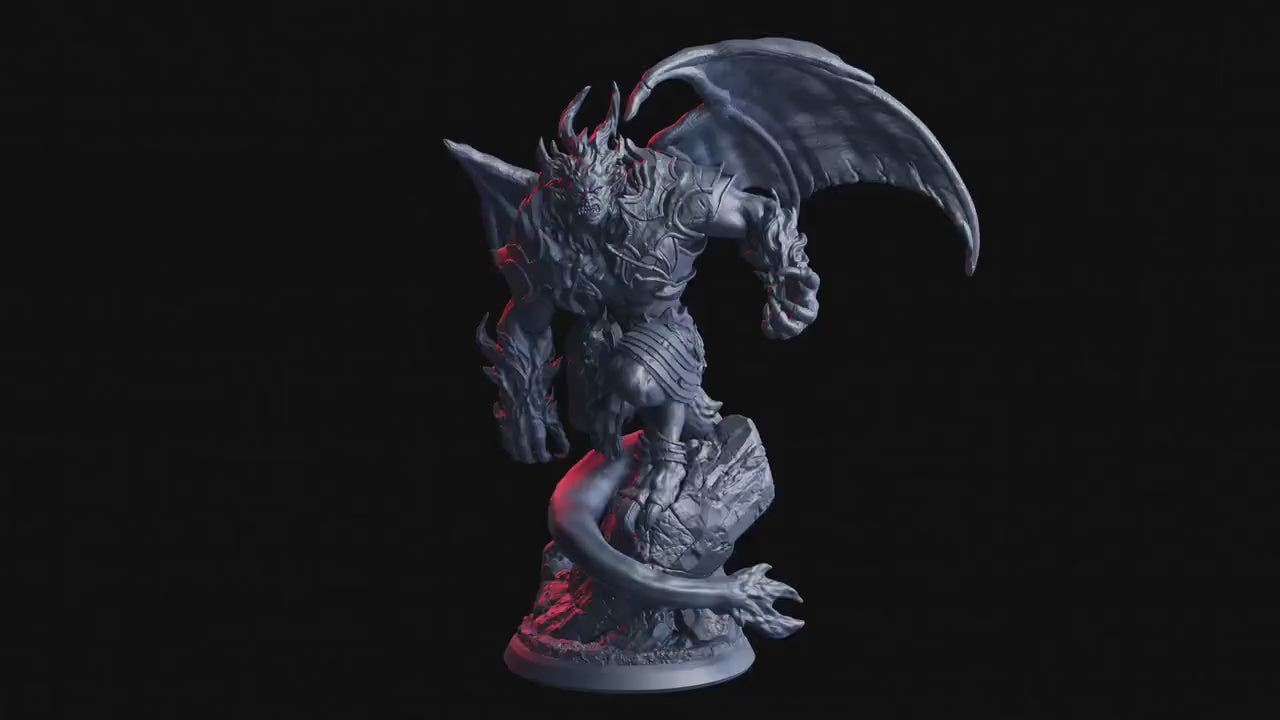 Figurine JDR Gargouille Cendré de Feu Flesh of Gods Impression 3D
