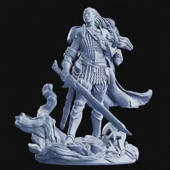 Figurine jdr Elfe Paladin Flesh Of Gods Impression 3D