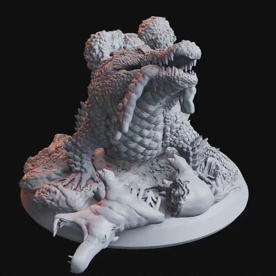 Figurine JDR Crocodile géant Flesh of Gods Impression 3D