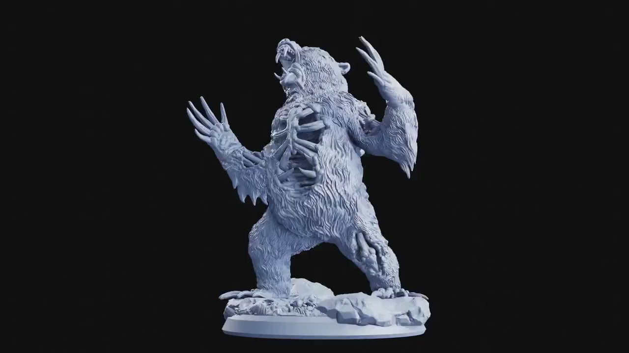 Figurine JDR Ours Zombie Flesh Of Gods Impression 3D