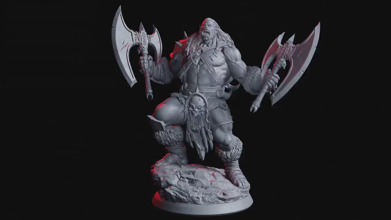 Figurine JDR Orc Korgol Flesh Of Gods Impression 3D