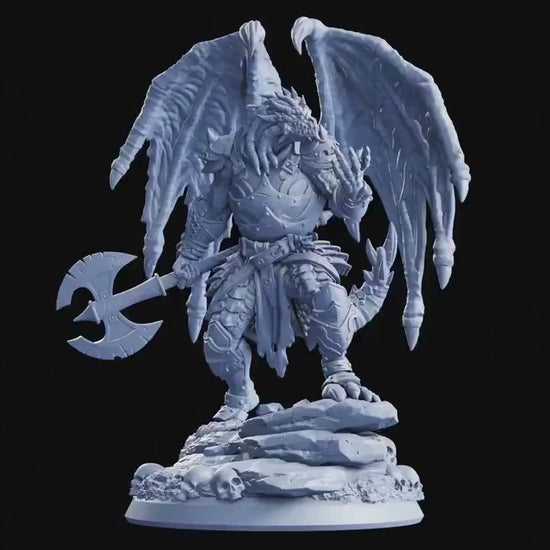 Figurine jdr Abishai Guerrier Flesh Of Gods Impression 3D