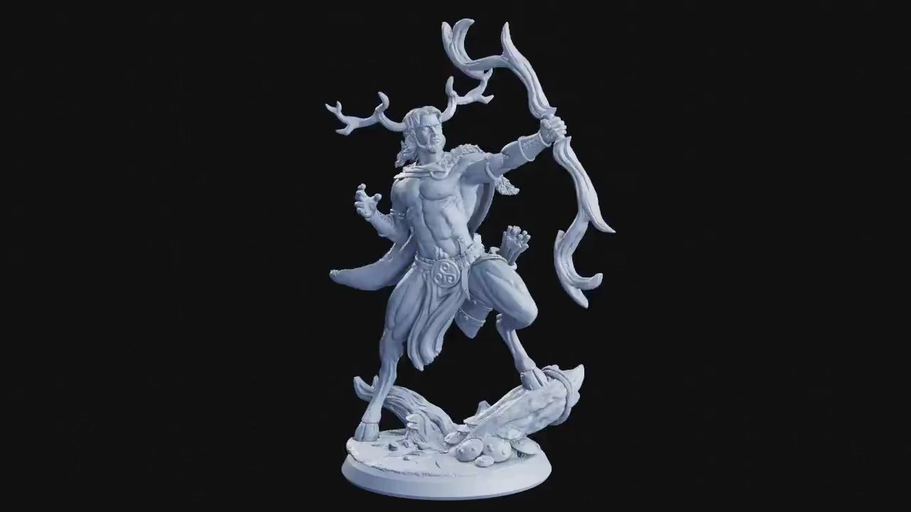 Figurine JDR Satyre Archer Flesh Of Gods Impression 3D