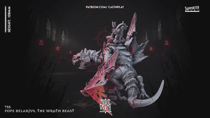 Figurine JDR Cultiste Pape Sur Wyverne Cast N play Impression 3D