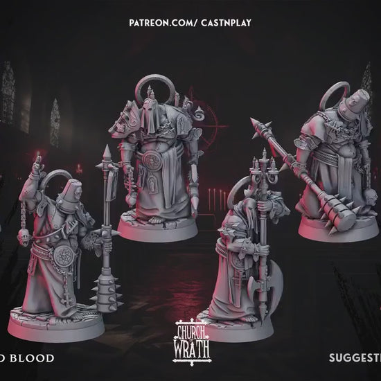 Figurine JDR Cultiste évêques Pack Cast N Play Impression 3D