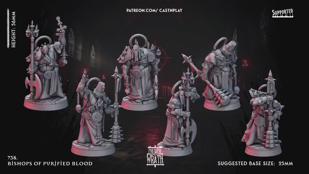 Figurine JDR Cultiste évêques Pack Cast N Play Impression 3D
