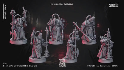 Figurine JDR Cultiste évêques Pack Cast N Play Impression 3D