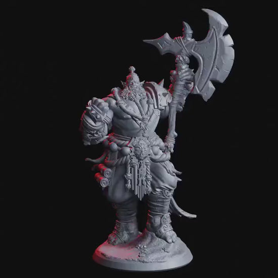Figurine JDR Orc Guerrier Sidhar Flesh Of Gods Impression 3D