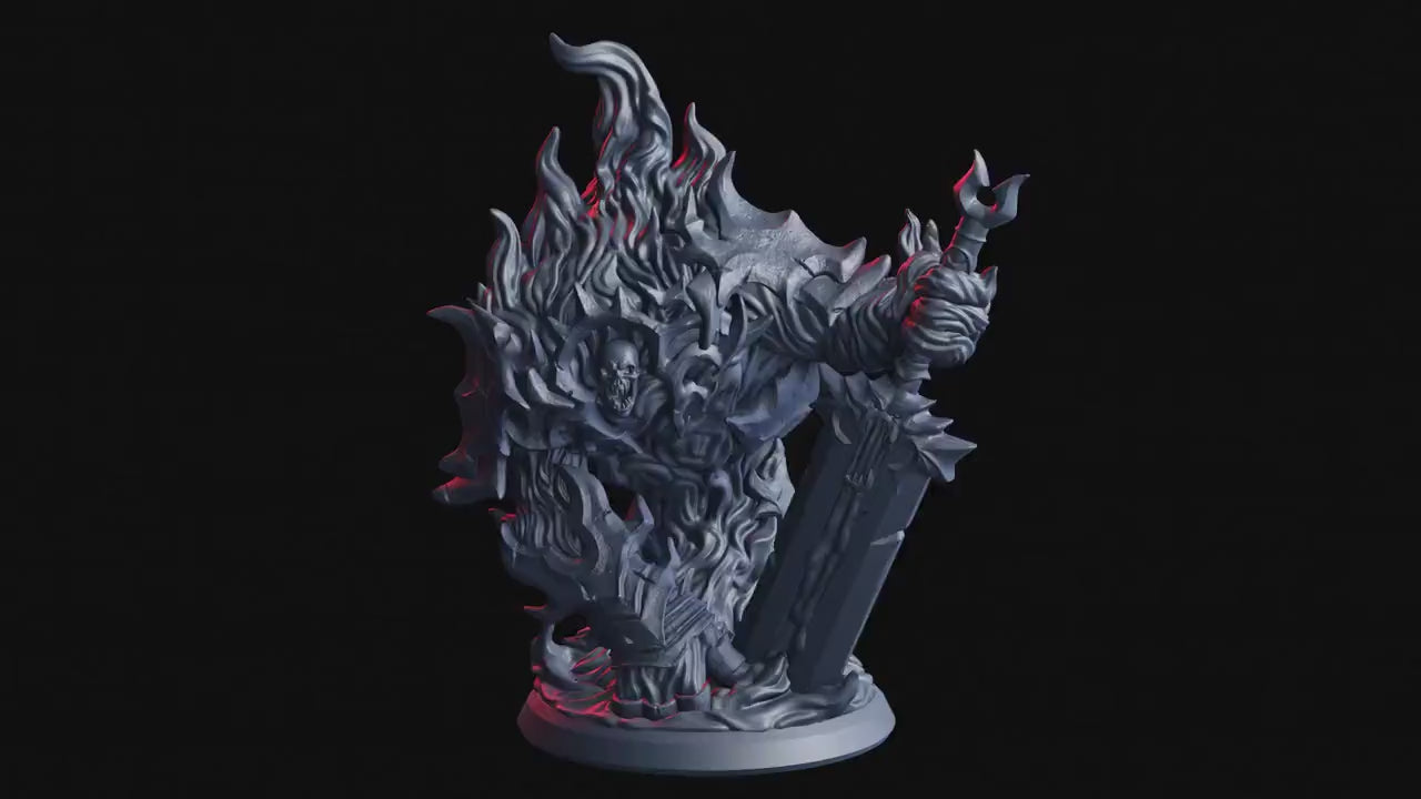 Figurine jdr Gardien des flammes Flesh Of Gods Impression 3D
