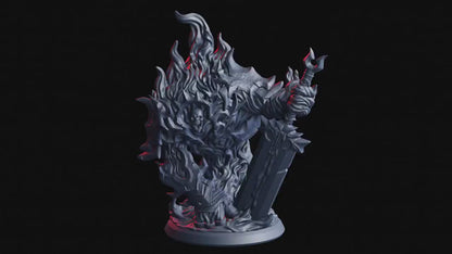 Figurine jdr Gardien des flammes Flesh Of Gods Impression 3D
