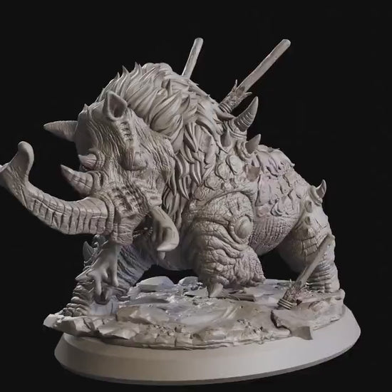 Figurine JDR rhinocéros Flesh Of Gods Impression 3D