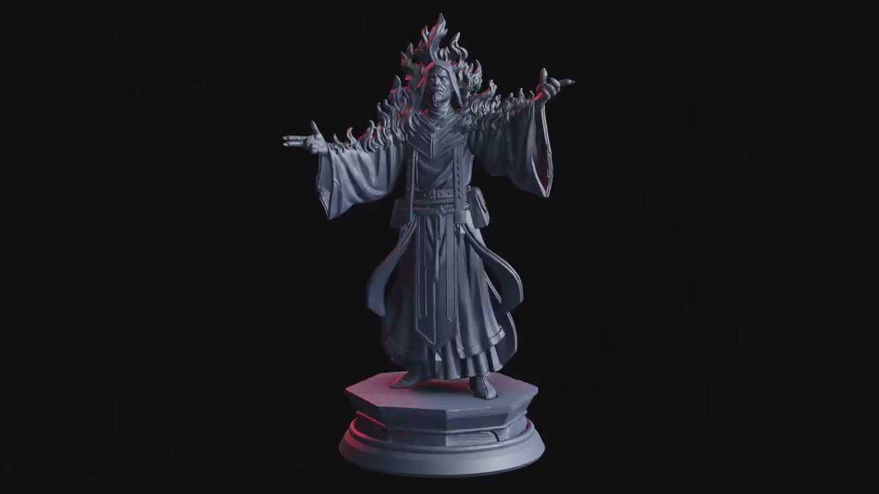Figurine JDR Cultiste des flammes Flesh Of Gods Impression 3D