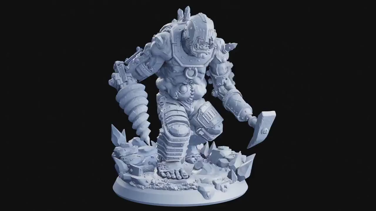 Figurine JDR Troll Mineur Flesh Of Gods Impression 3D