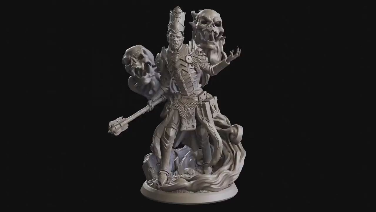 Figurine JDR Prêtre Mort Vivant Flesh Of Gods Impression 3D.