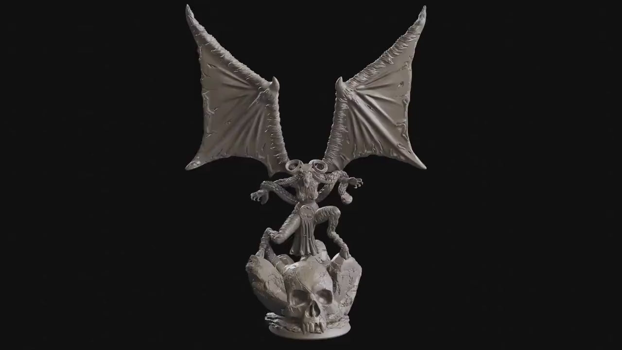 Figurine JDR Chevre sabbatique / baphomet 02 Flesh of Gods Impression 3D
