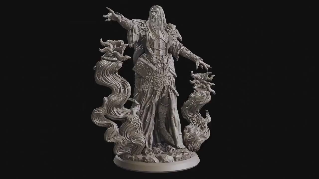 Figurine Magicien Archimage Flesh of Gods Impression 3D