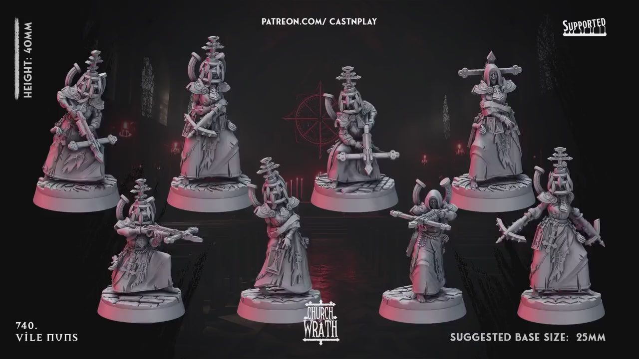 Figurine JDR Cultiste Nones PACK Cast N Play Impression 3D