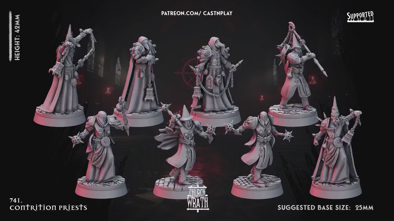 Figurine JDR Cultiste Prêtre PACK Impression 3D