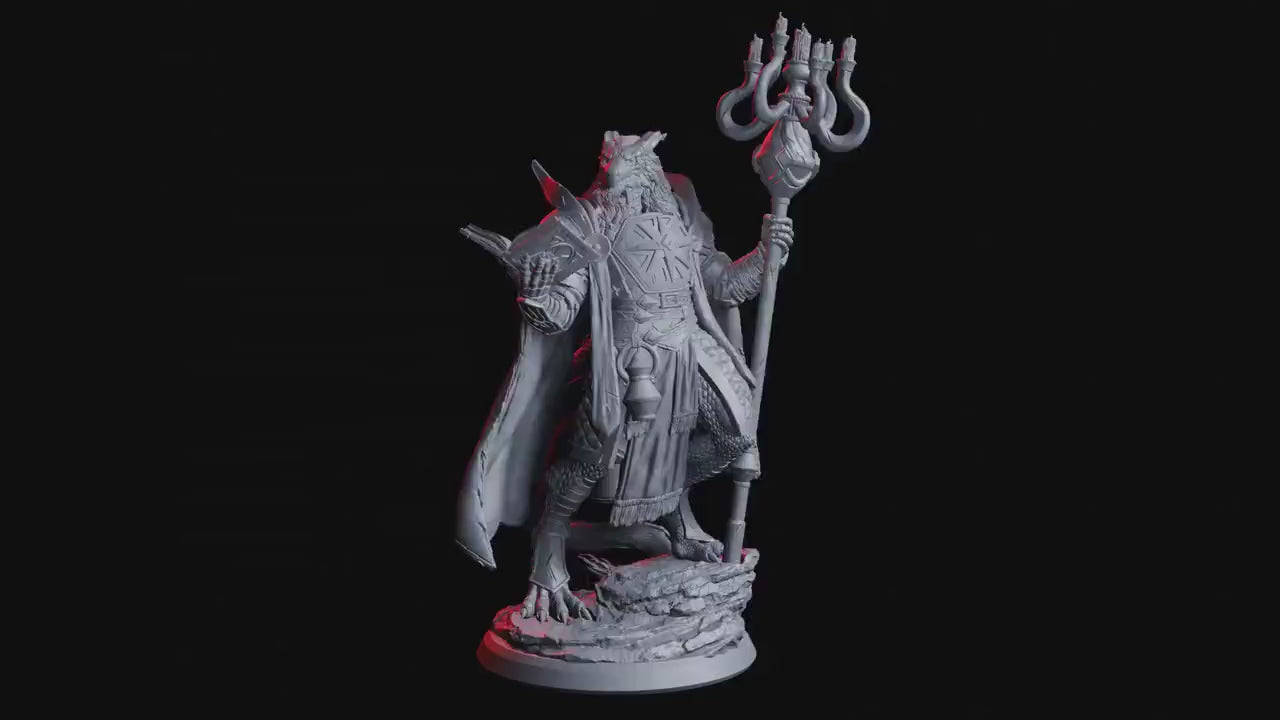 Figurine JDR Magicien Drakeide Flesh Of Gods Impression 3D