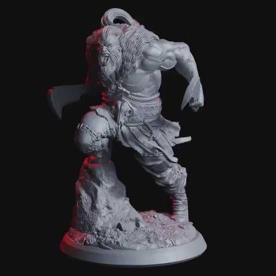 Figurine JDR Barbare Grumash Flesh Of Gods Impression 3D