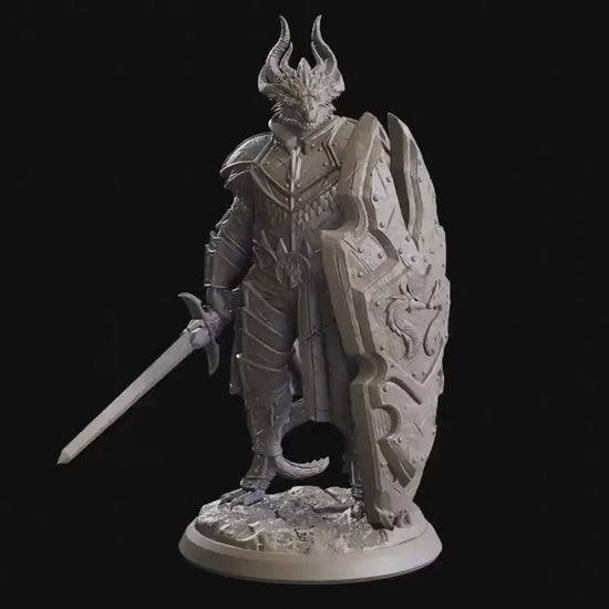 Figurine Drakeide Paladin Flesh Of Gods Impression 3D