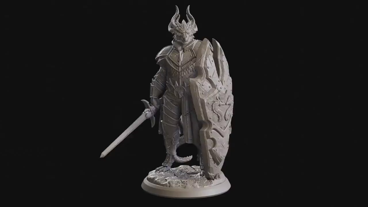 Figurine Drakeide Paladin Flesh Of Gods Impression 3D