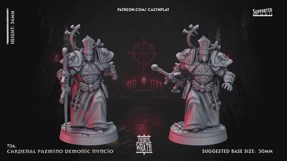 Figurine JDR Paladin Templier Cardinal Cast N Play Impression 3D