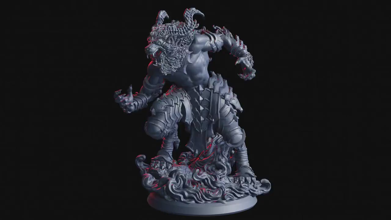 Figurine JDR Ifrite Genis de feu Flesh Of Gods Impression 3D