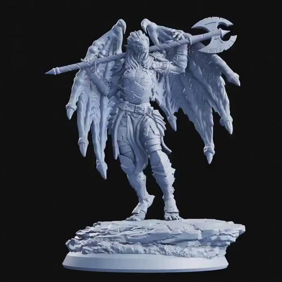 Figurine JDR Abishai Guerriere Flesh Of Gods Impression 3D