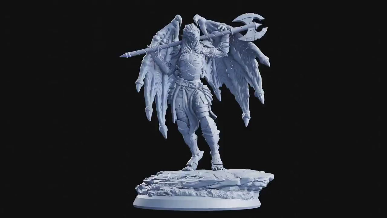 Figurine JDR Abishai Guerriere Flesh Of Gods Impression 3D