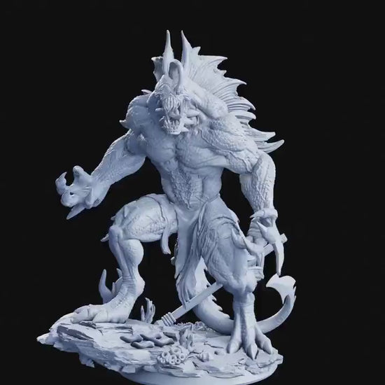 Figurine JDR Homme Poisson Flesh Of Gods Impression 3D