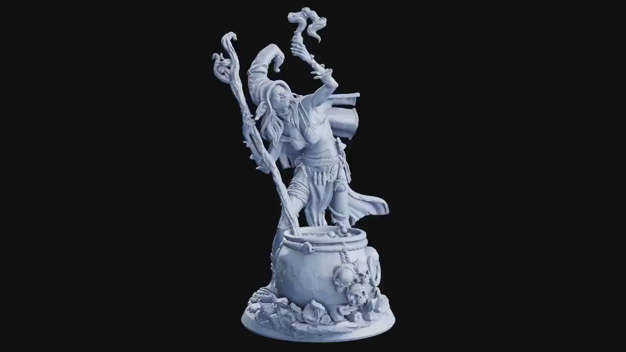 Figurine JDR Guenaude empoisonneuse Flesh Of Gods Impression 3D
