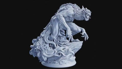 Figurine JDR Loup d'Ombre Flesh Of Gods Impression 3D